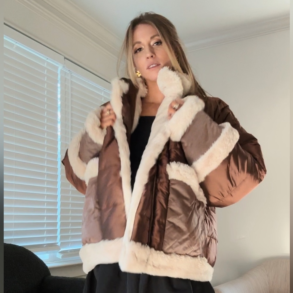 People Movement Coco Reversible Puffer Jacket NWOT